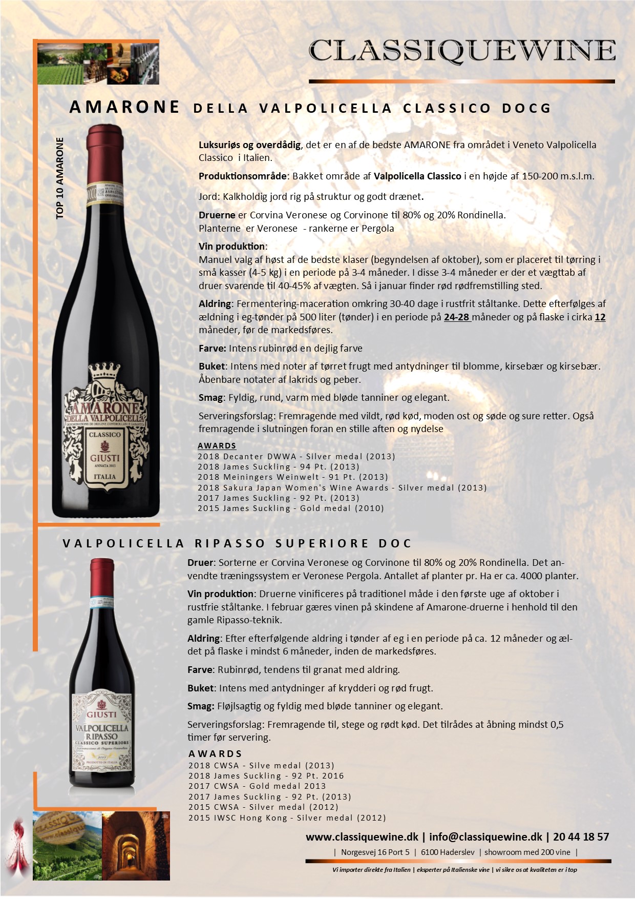 AMARONE og RIPASSO GIUSTI WINE